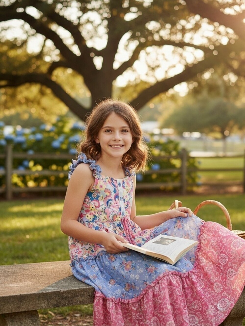 Country Whimsy Boho Girls Sleeveless Dress Pastel Floral Sz 10 Pink Blue New